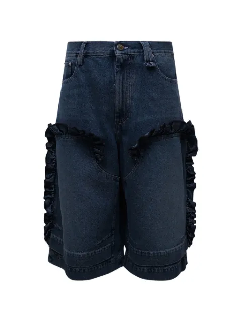 Simone Rocha ruffled-trim denim shorts