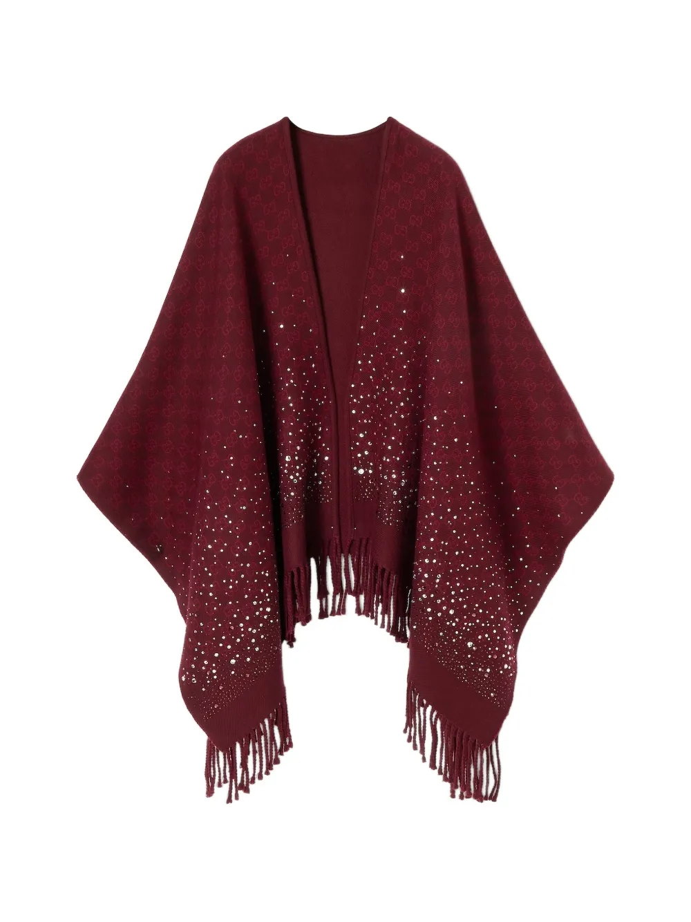 Gucci GG crystal-embellished cape - Rot