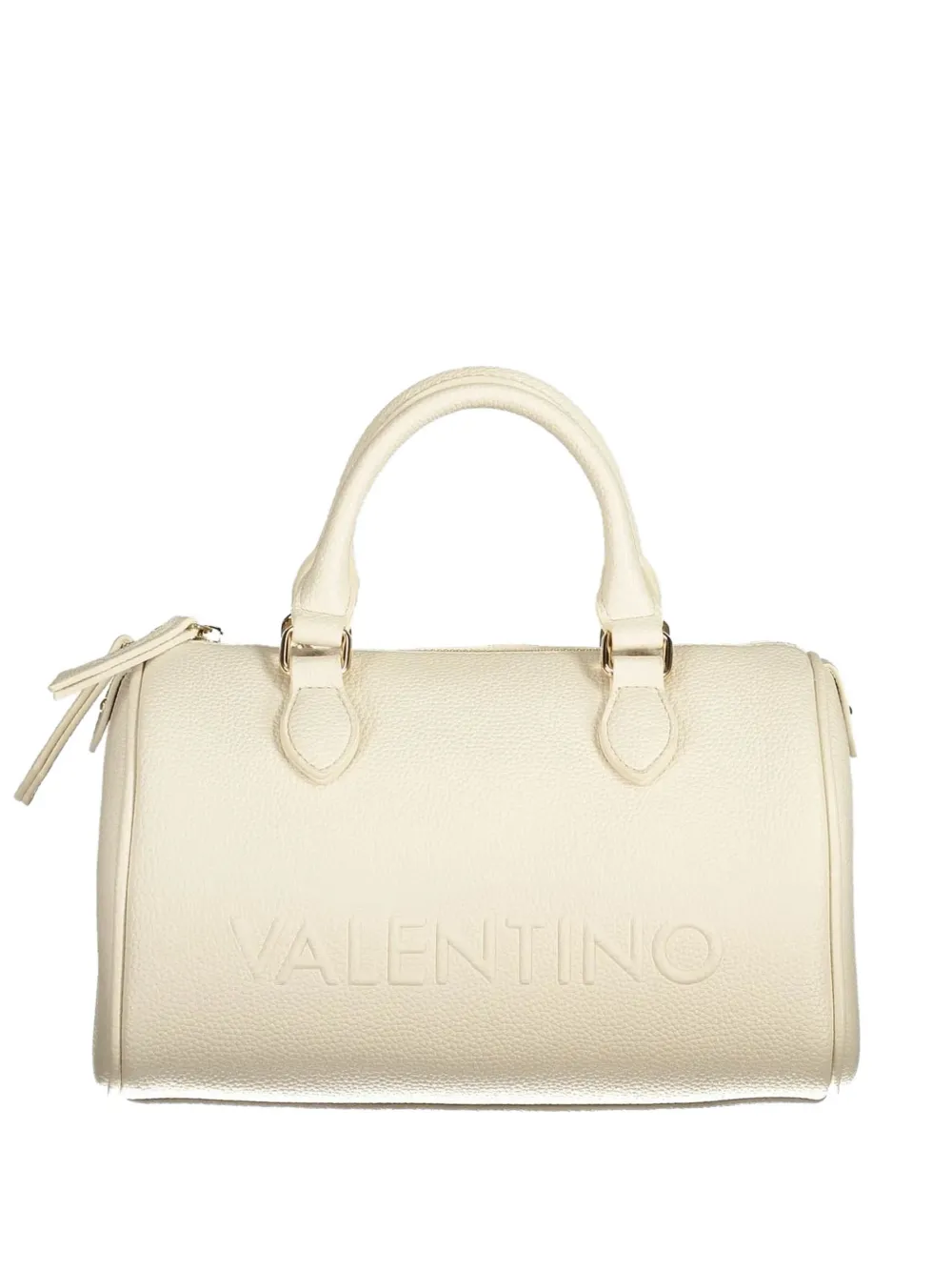 MARIO VALENTINO logo-embossed pebbled tote bag - Toni neutri