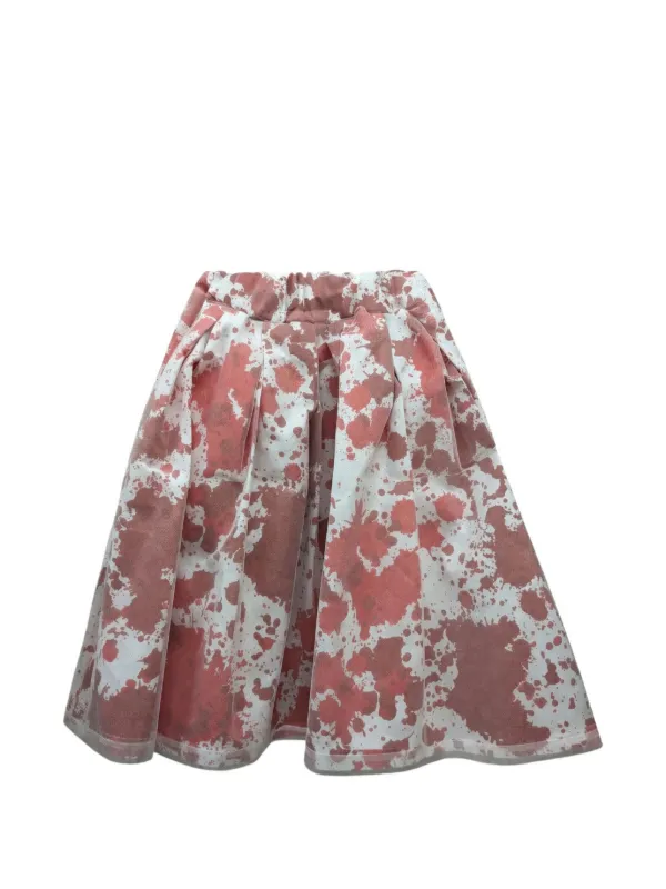 Comme des Garçons Paint-splatter Skirt in White