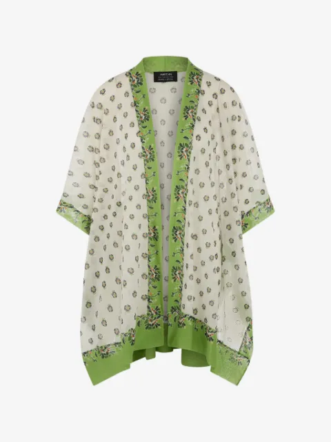 MARCCAIN floral-print open-front cape