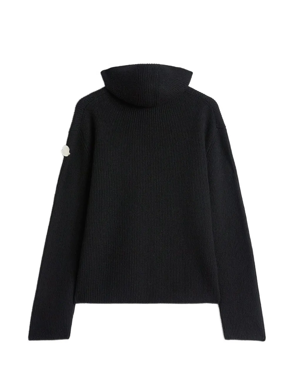Jil Sander x Moncler ribgebreide trui met capuchon Zwart