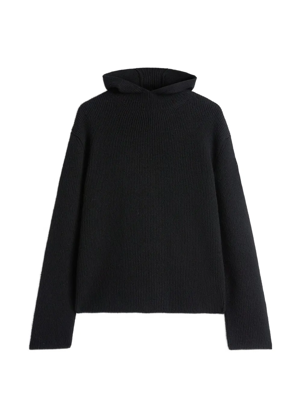 Jil Sander x Moncler ribbed-knit hood sweater - Black
