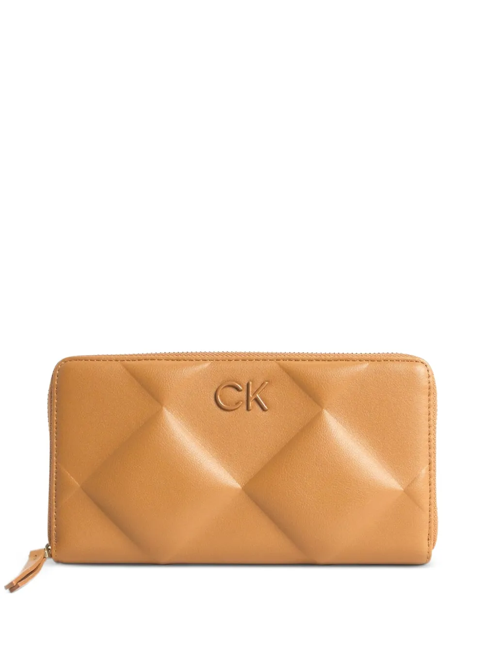Calvin Klein quilted zip-around wallet - Toni neutri