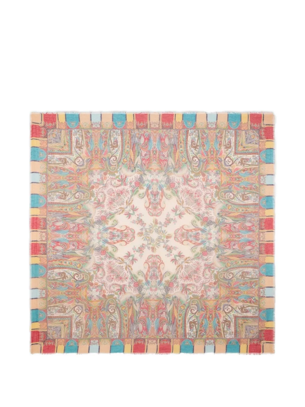 ETRO paisley-foliage scarf - Toni neutri