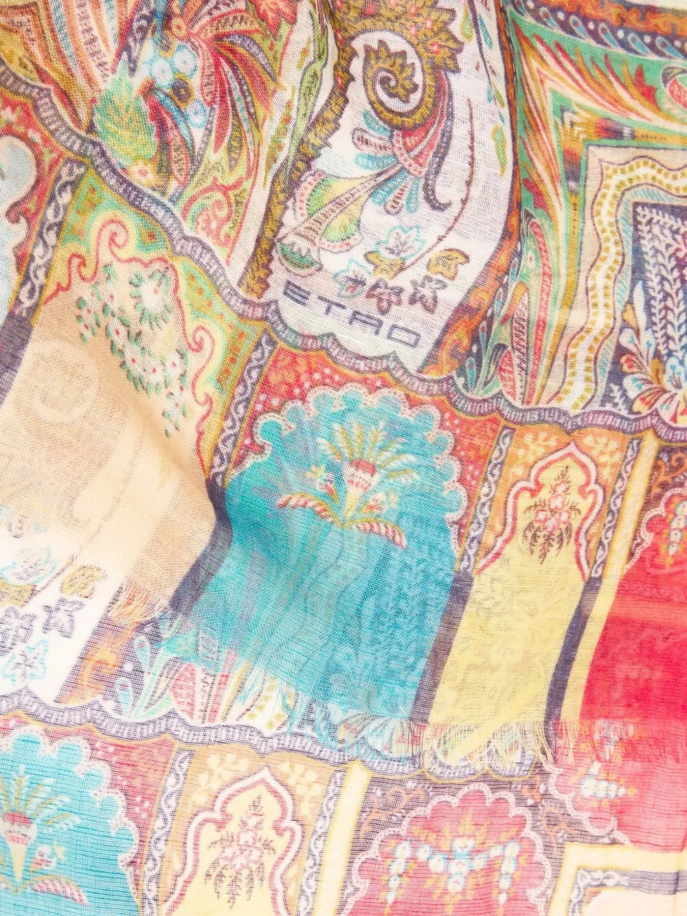 ETRO Sjaal met paisley-print Beige