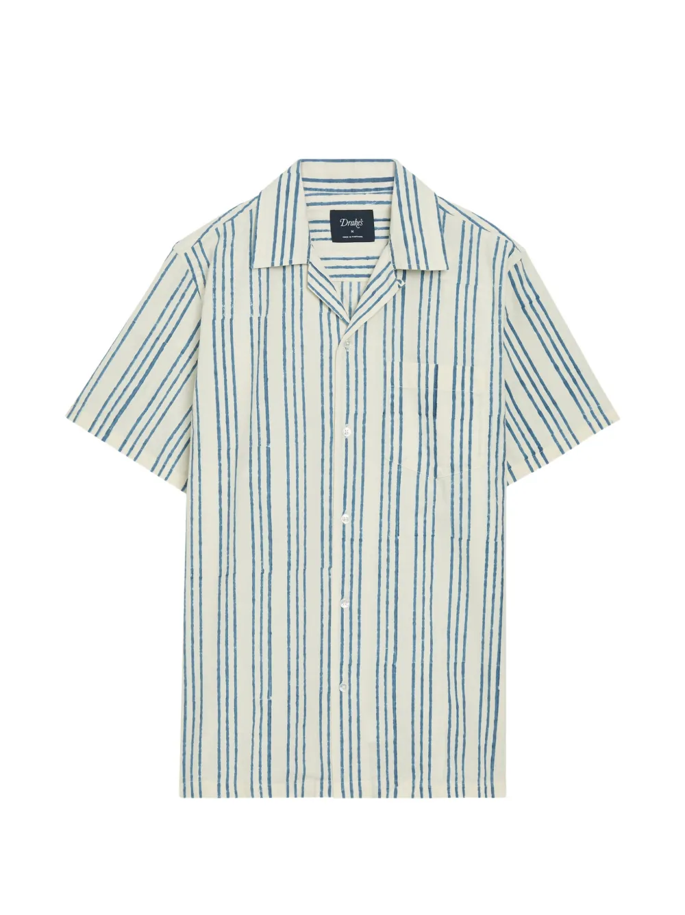 Drake's striped short-sleeve shirt - Nude