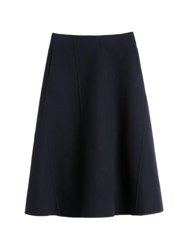 JIL SANDER ジルサンダー　スカート　ブルー　麻　コットン Jil Sander パネル Aラインスカート | ブルー | FARFETCH JP