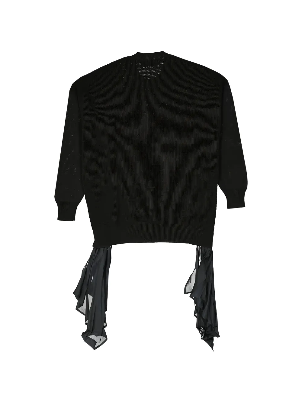 DSQUARED2 Trui met gedrapeerd vlak en veters Zwart