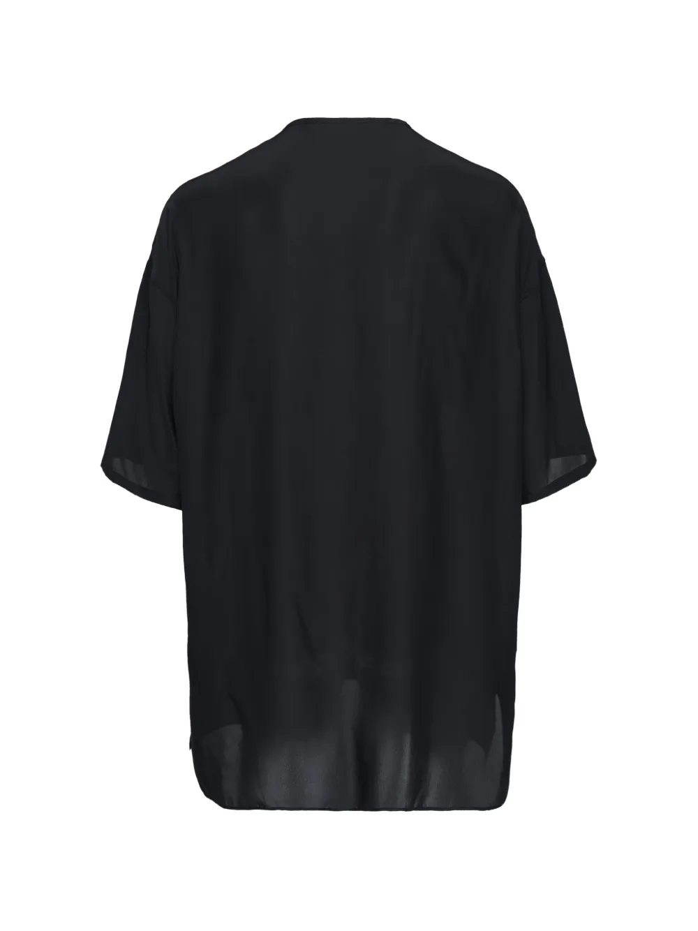 Yohji Yamamoto T-shirt met grafische print Zwart