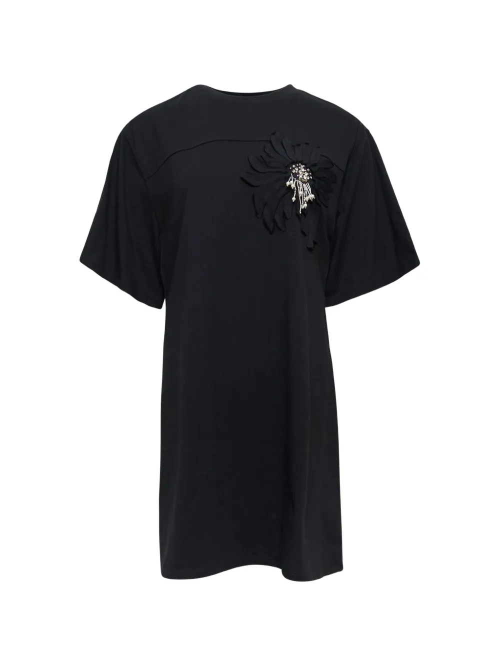 3.1 Phillip Lim flower-embellished belted mini dress - Nero