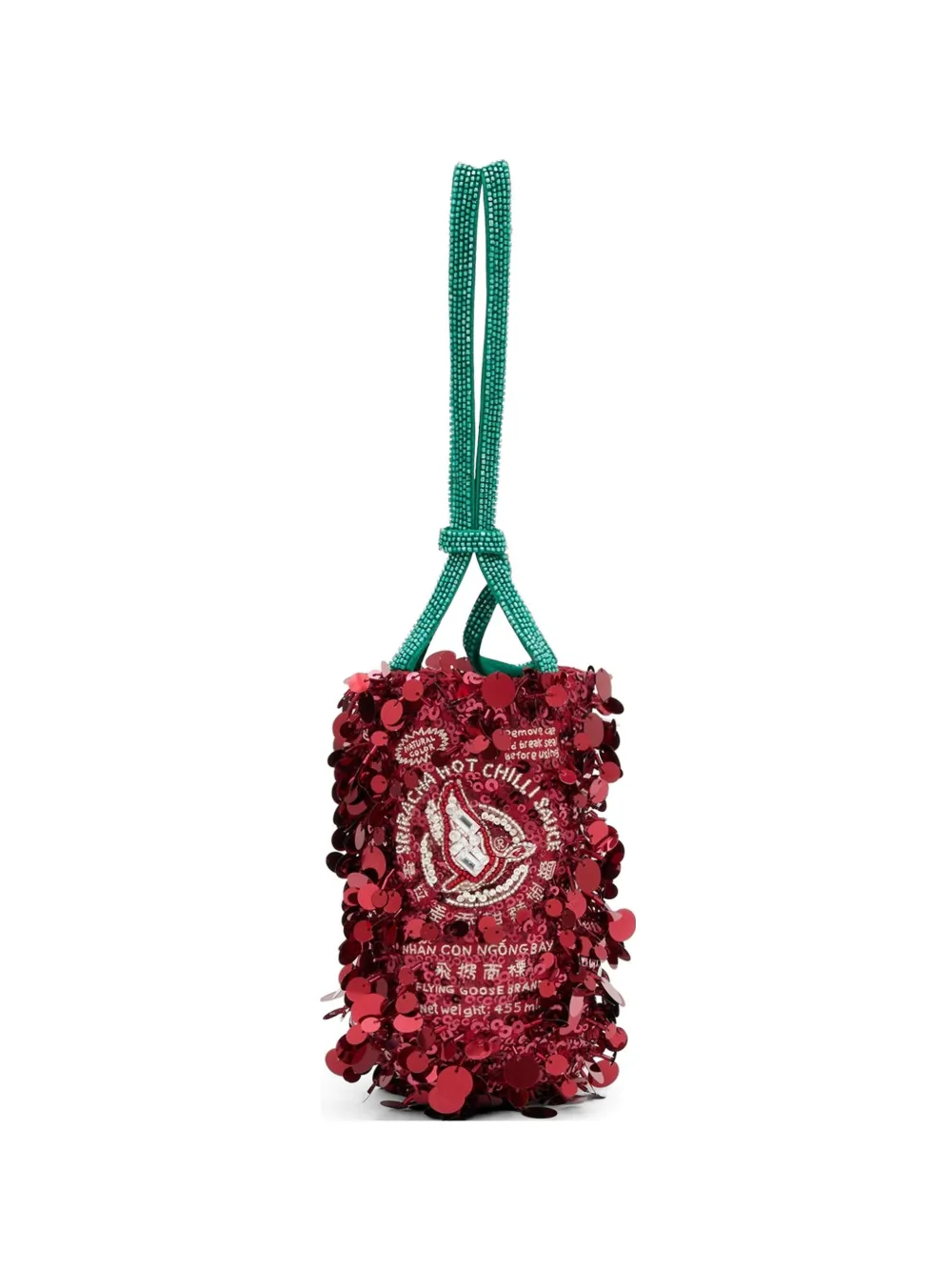Anya Hindmarch Flying Goose sequin-embellished bucket bag - Rosso