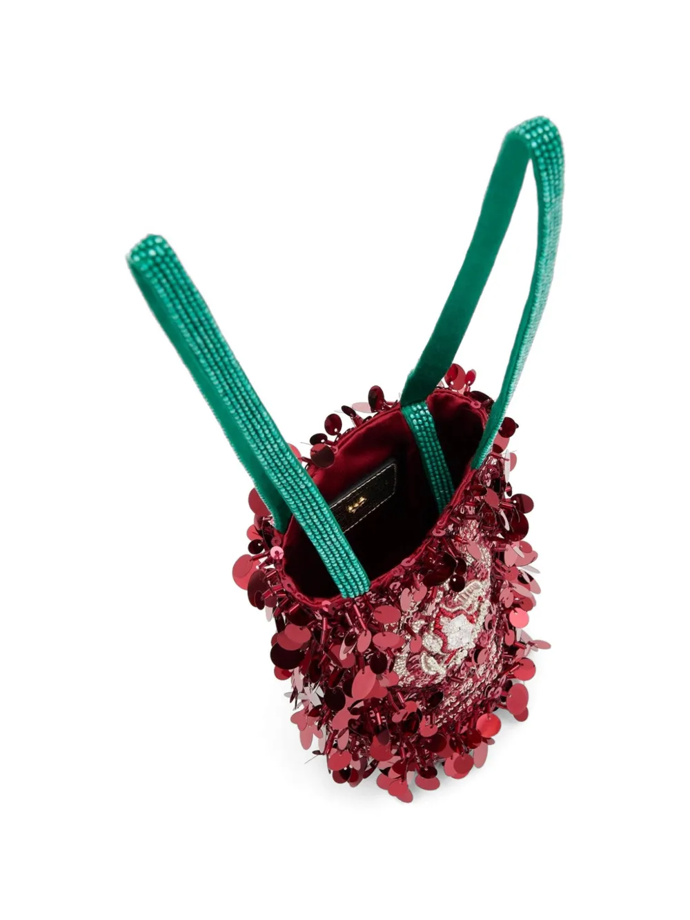 Anya Hindmarch Flying Goose bucket-tas met pailletten Rood
