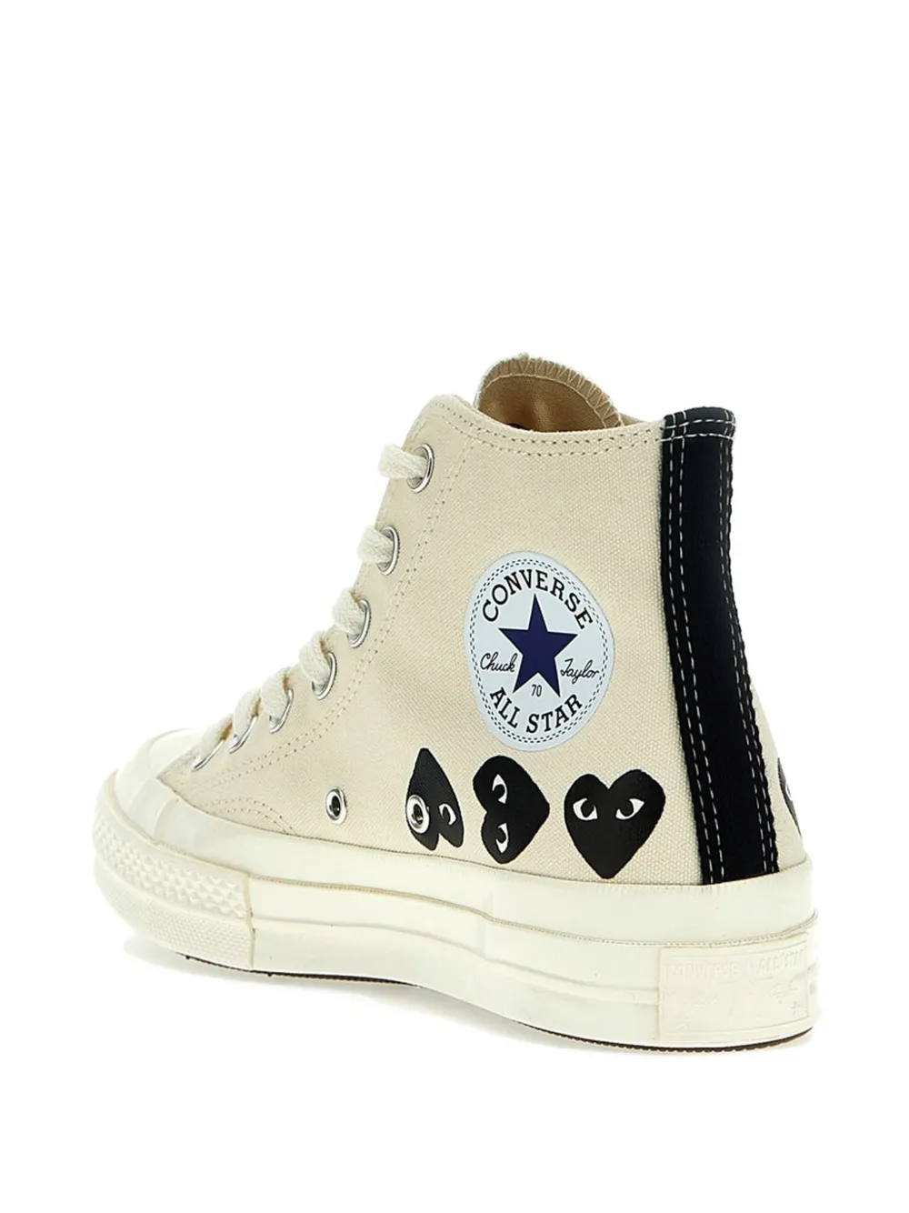 Comme Des Garçons X Converse Play heart-print sneakers Beige