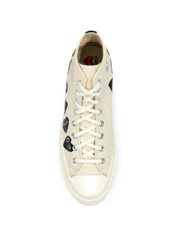 Comme Des Garçons X Converse Play heart-print Sneakers | Neutrals