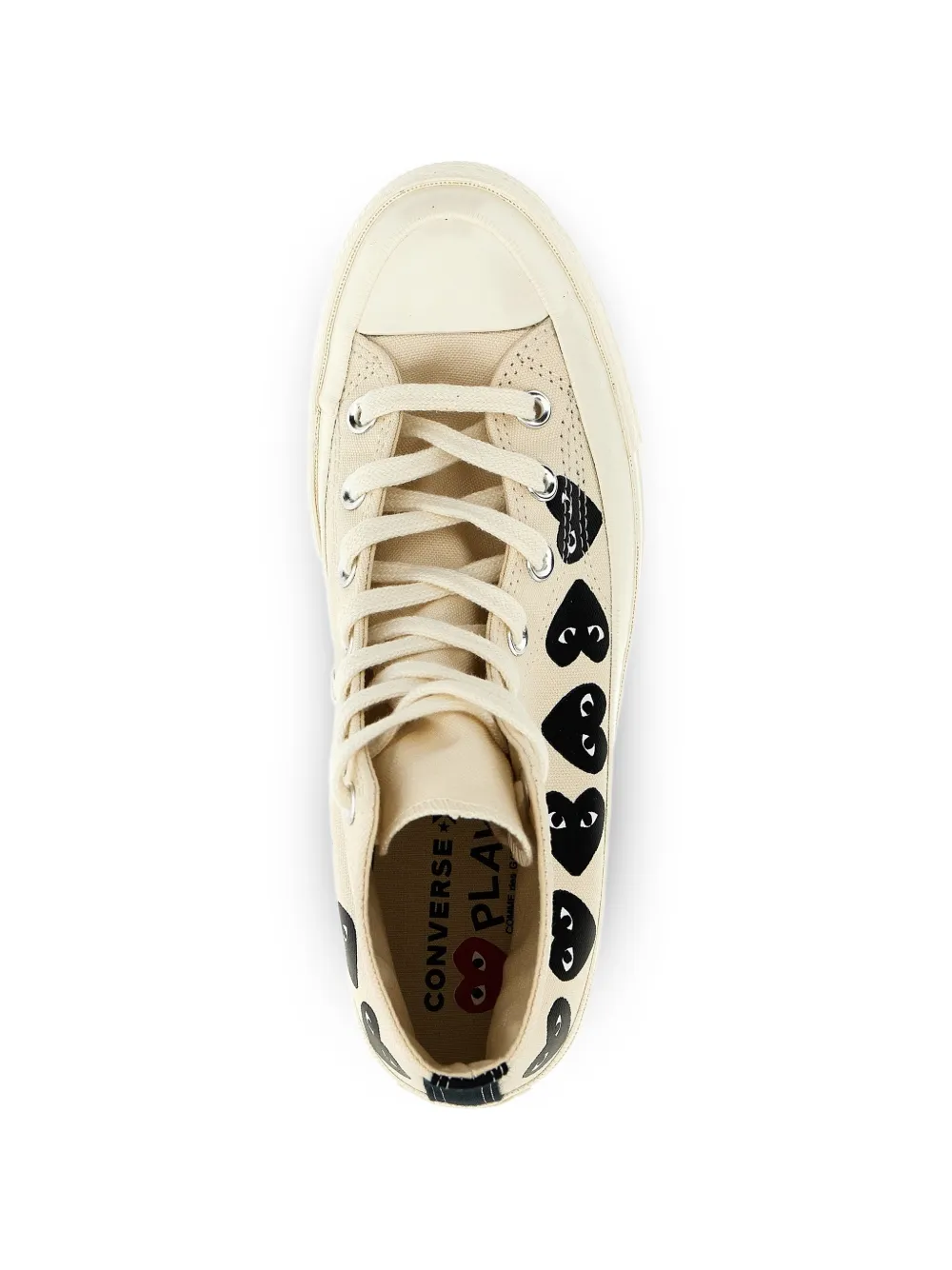 Comme Des Garçons X Converse Play heart-print sneakers Beige