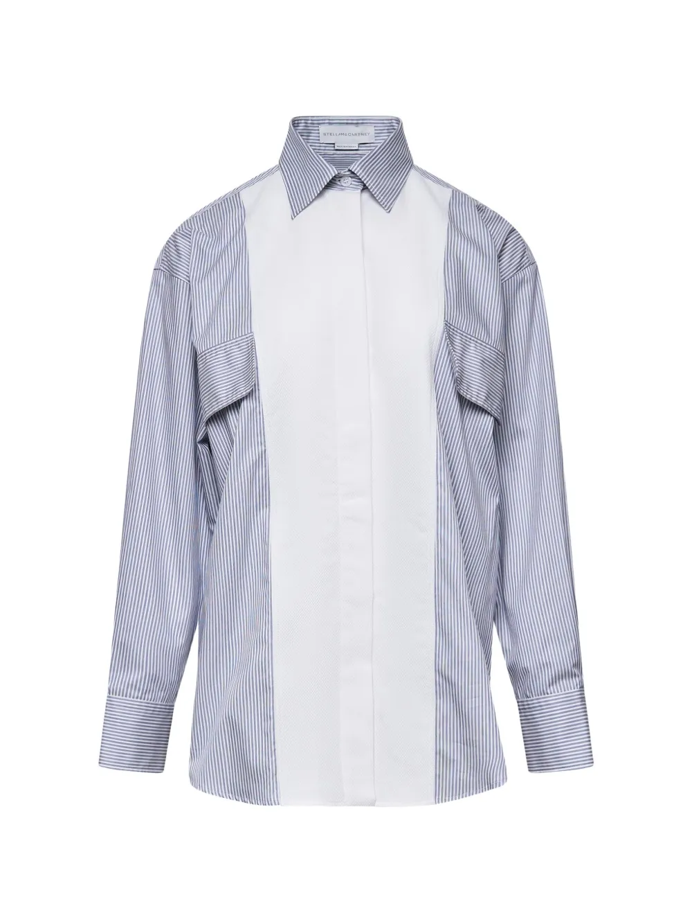 Stella McCartney striped panelled shirt - White