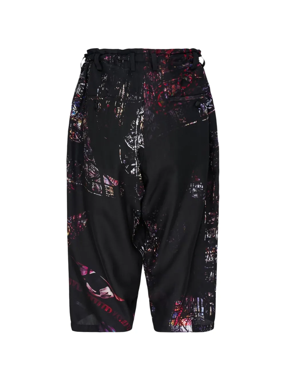 Yohji Yamamoto Broek met grafische print Zwart