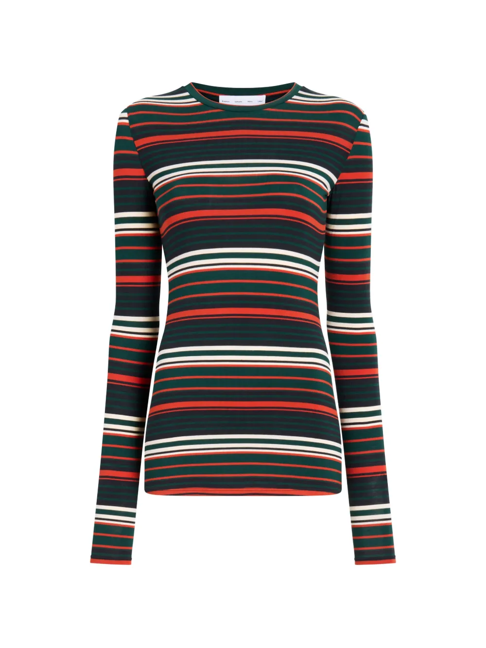 Proenza Schouler White Label Mae gestreept T-shirt Groen