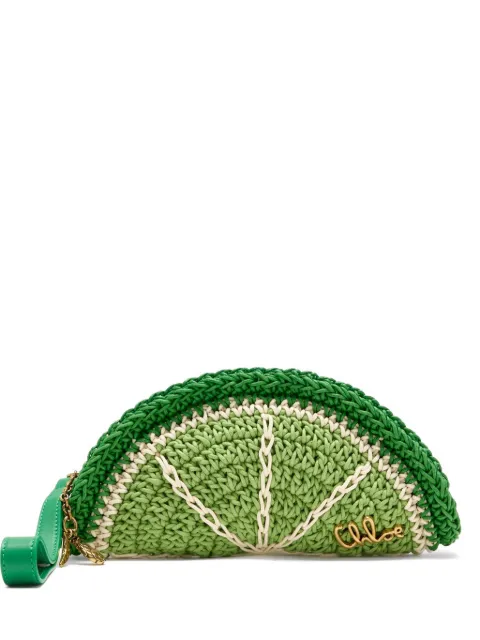 Chloé crochet-knit clutch bag