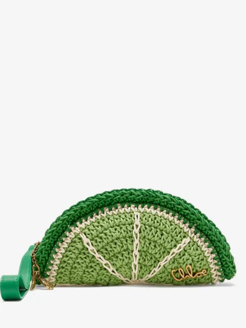 Chloé crochet-knit clutch bag