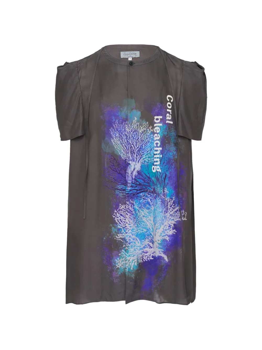 Yohji Yamamoto graphic-print blouse - Black