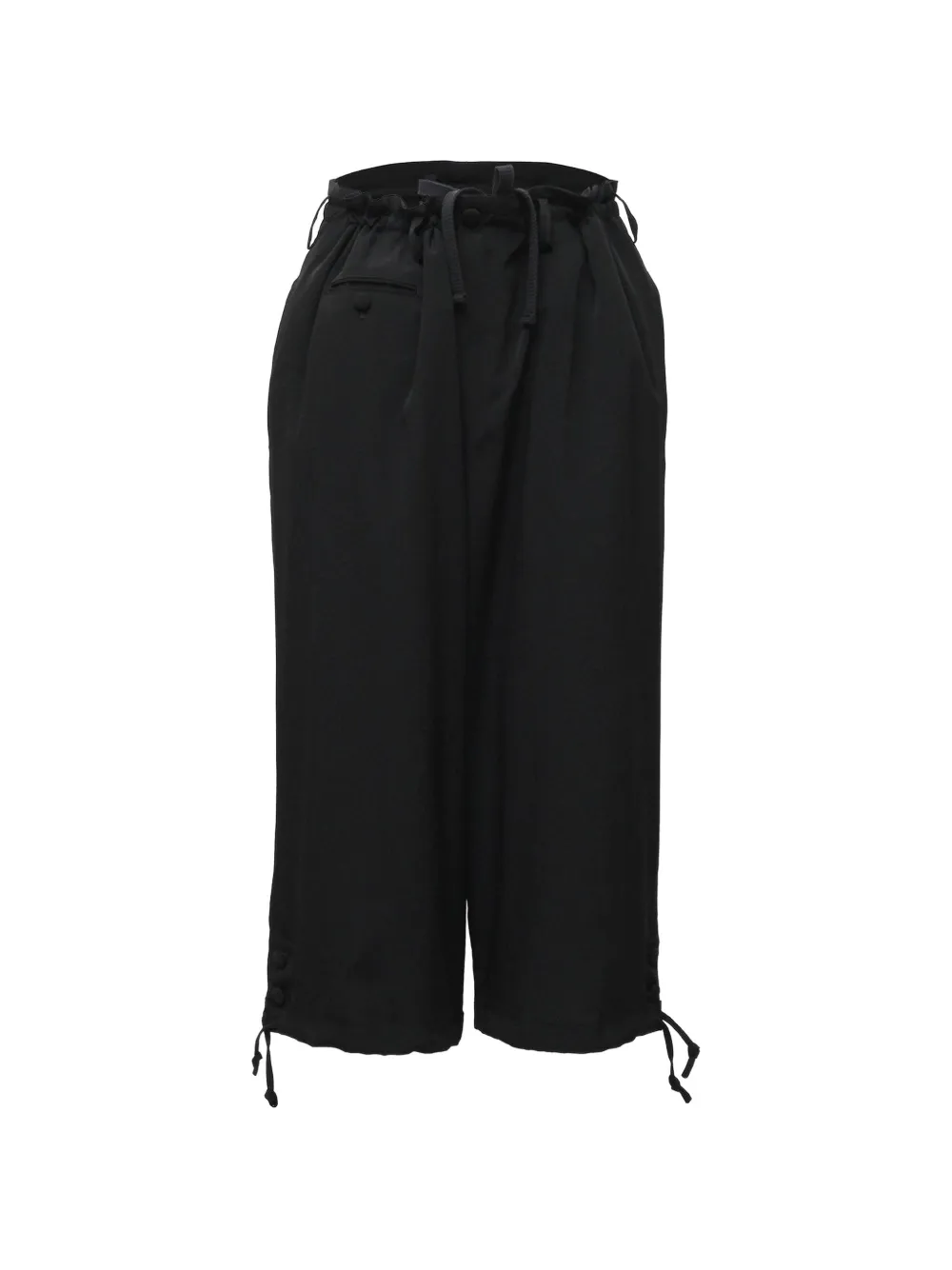 Yohji Yamamoto drawstring-fastening cropped trousers