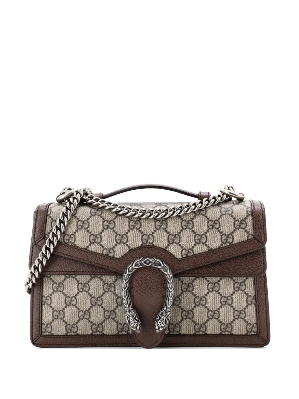 Gucci Pre-Owned Kleine Dionysus Satchel-Tasche aus beschichtetem GG-Canvas - Braun