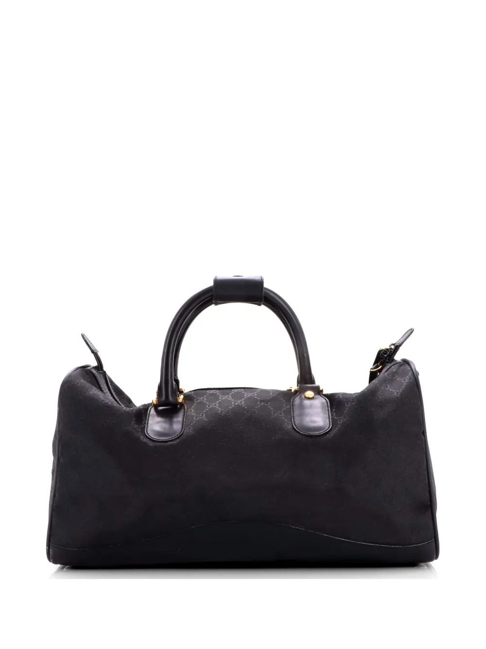 Gucci Pre-Owned Zip Duffle Bag Vintage Web Canvas XL travel bag - Nero