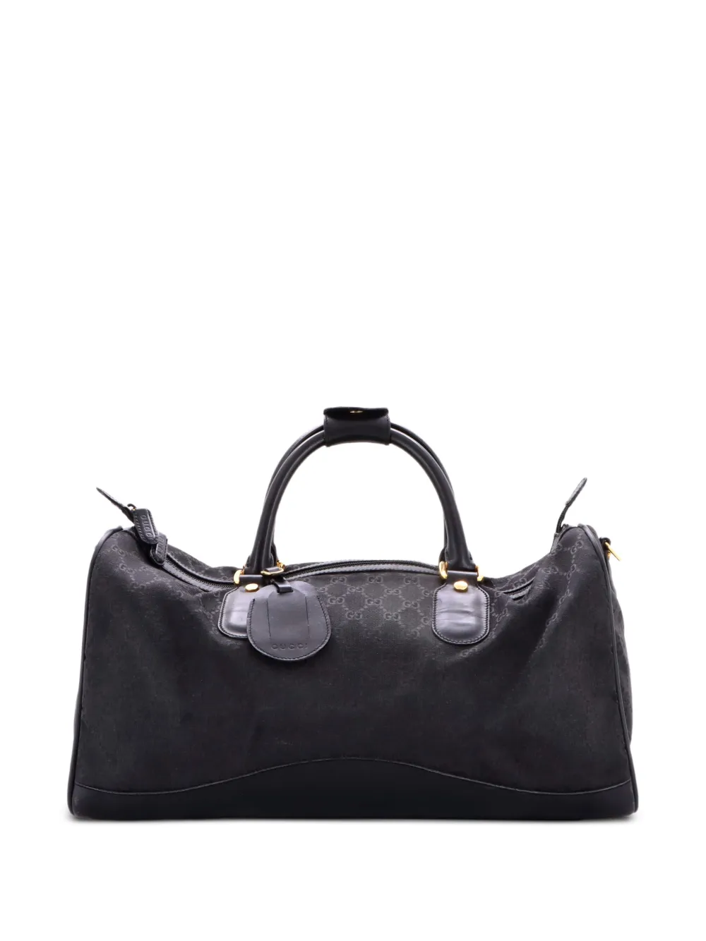 Gucci Pre-Owned Zip Duffle Bag Vintage Web Canvas XL travel bag - Nero