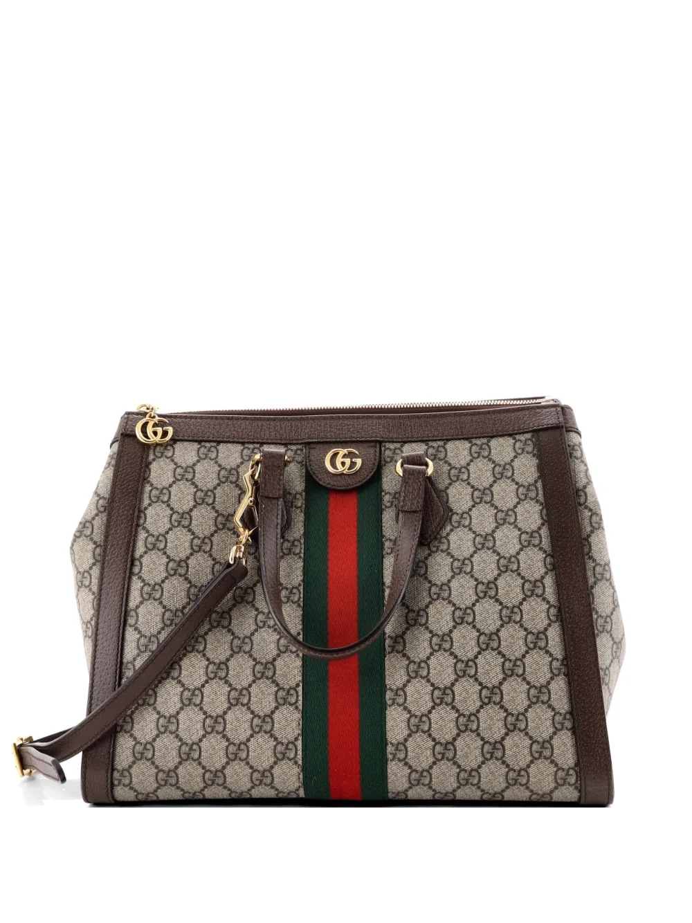 Gucci Pre-Owned Ophidia Top Handle GG Coated Canvas Medium tote bag - Marrone