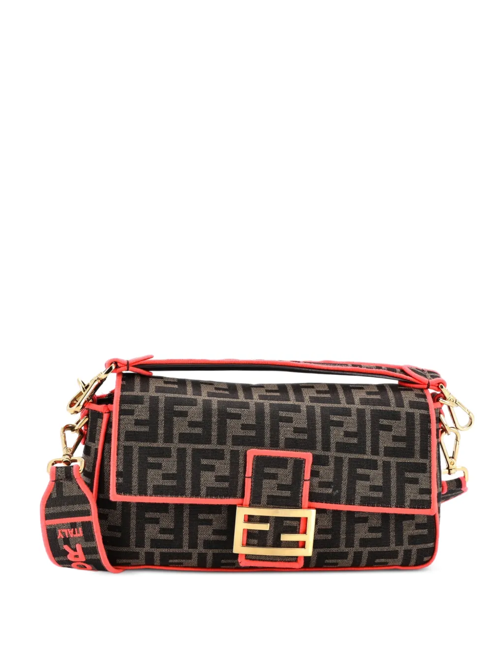 Fendi Pre-Owned Baguette NM Bag Zucca Canvas Medium shoulder bag - Brown