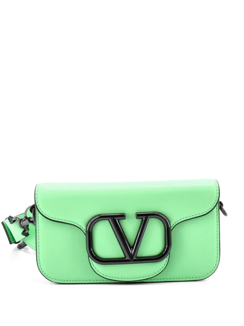 Valentino Garavani Pre-Owned VLogo Flap Leather Mini shoulder bag - Verde