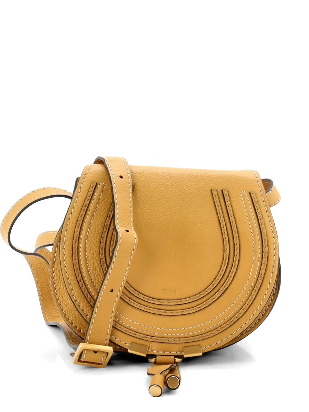 Chloé Pre-Owned Marcie Leather Mini crossbody bag - Oro