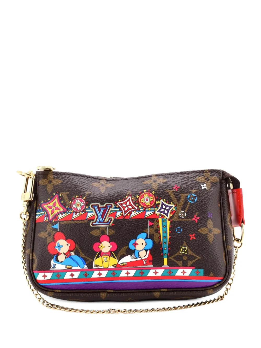 Louis Vuitton Pre-Owned Pochette Accessoires Limited Edition Vivienne Xmas Monogram Canvas Mini clutch bag - Marrone