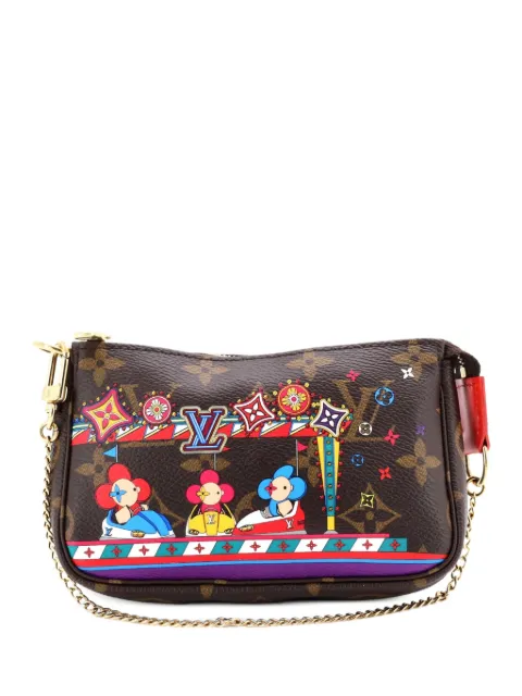 Louis Vuitton Pre-Owned bolsa de mano Pochette Vivienne Xmas mini de lona con monograma de edición limitada