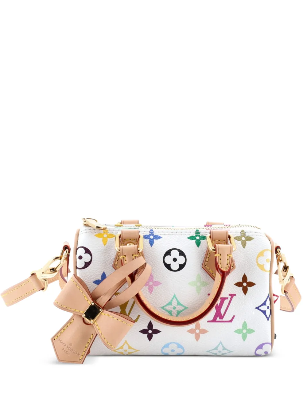 Louis Vuitton Pre-Owned x Takashi Murakami Speedy Bandouliere NM Bag Monogram Multicolor Nano satchel - White