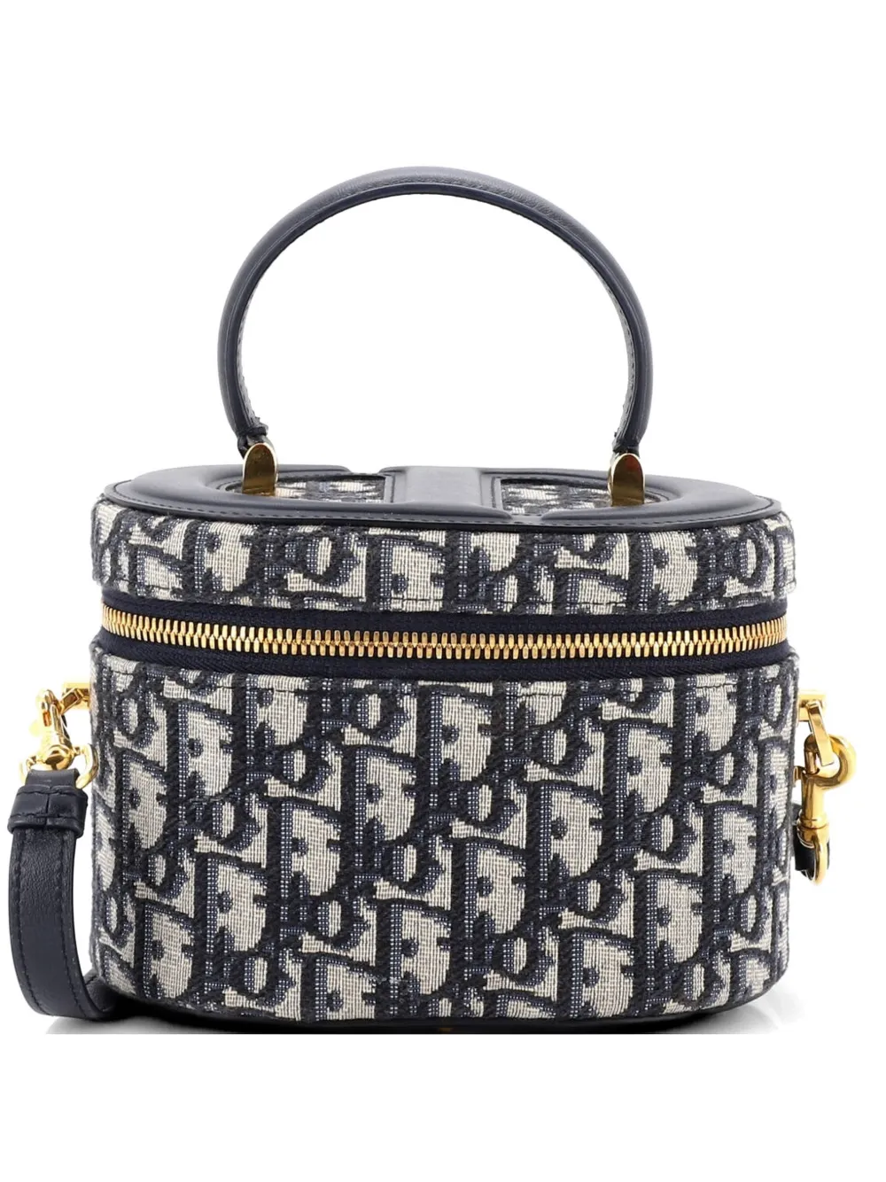 Christian Dior Pre-Owned CD Signature Vanity Case Oblique Canvas Mini satchel - Blu