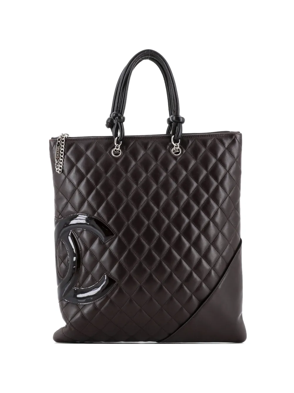 CHANEL Pre-Owned Cambon Flat Quilted Leather tote bag - Brown