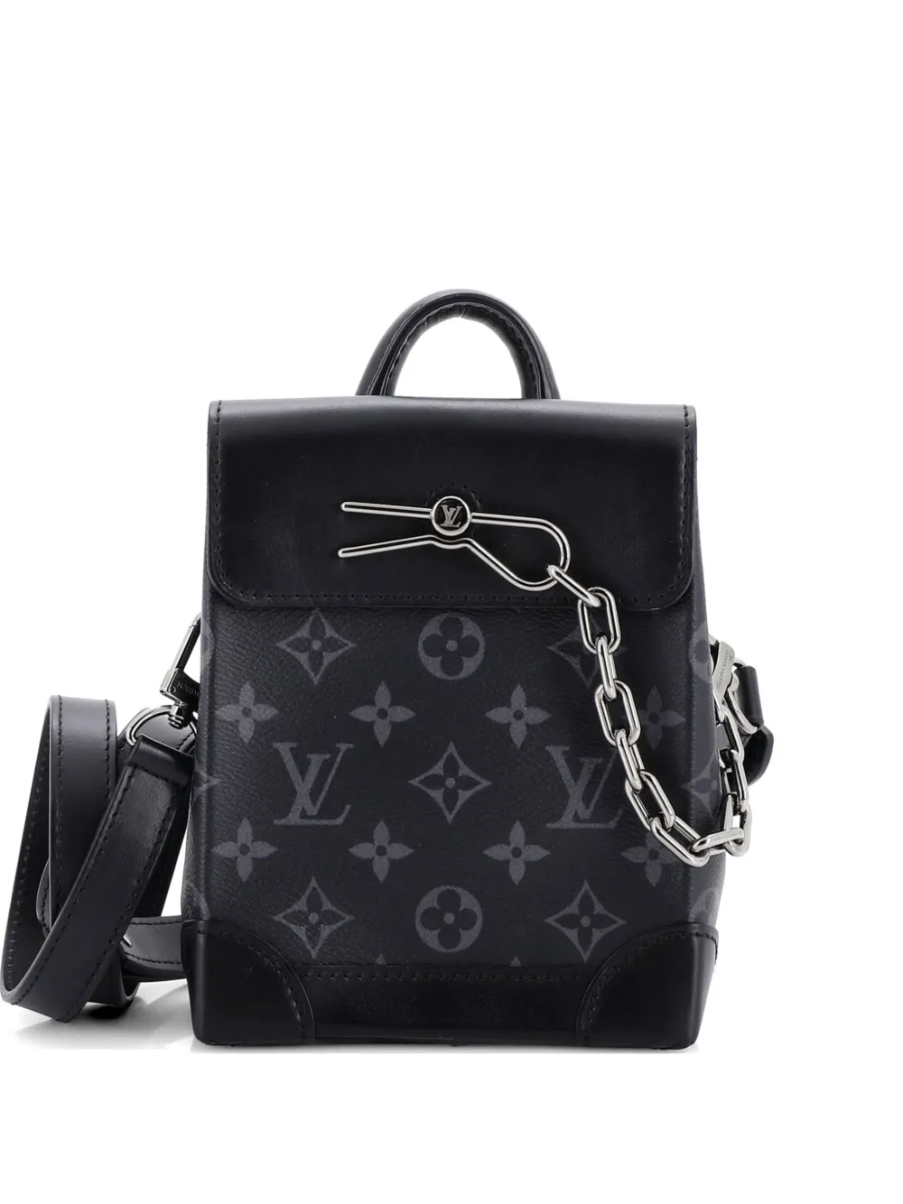 Louis Vuitton Pre-Owned Steamer Bag Monogram Eclipse Canvas Nano crossbody bag - Nero
