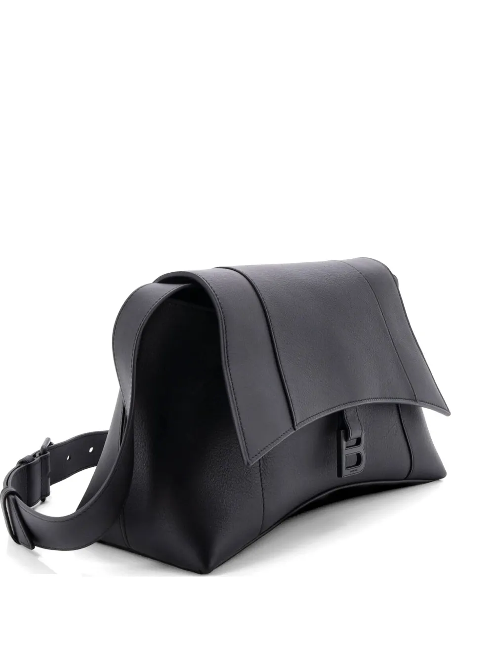 Balenciaga Pre-Owned Downtown Soft Hourglass Shoulder Bag Leather Medium crossbody bag - Nero