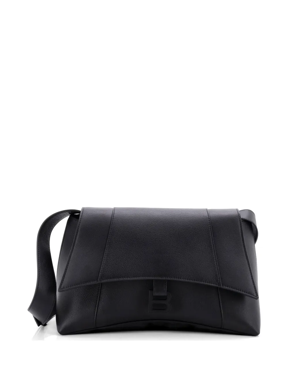 Balenciaga Pre-Owned Downtown Soft Hourglass Shoulder Bag Leather Medium crossbody bag - Nero