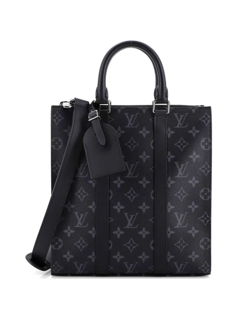 Louis Vuitton Pre-Owned Sac Plat Cross Bag Monogram Eclipse Canvas tote bag - Nero