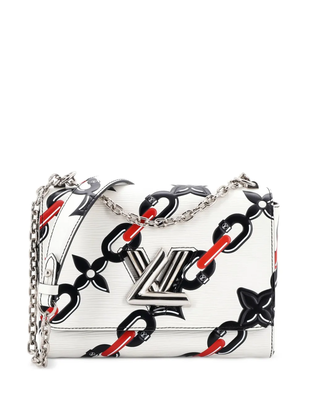 Louis Vuitton Pre-Owned Twist Handbag Limited Edition Print Epi Leather MM shoulder bag - Bianco