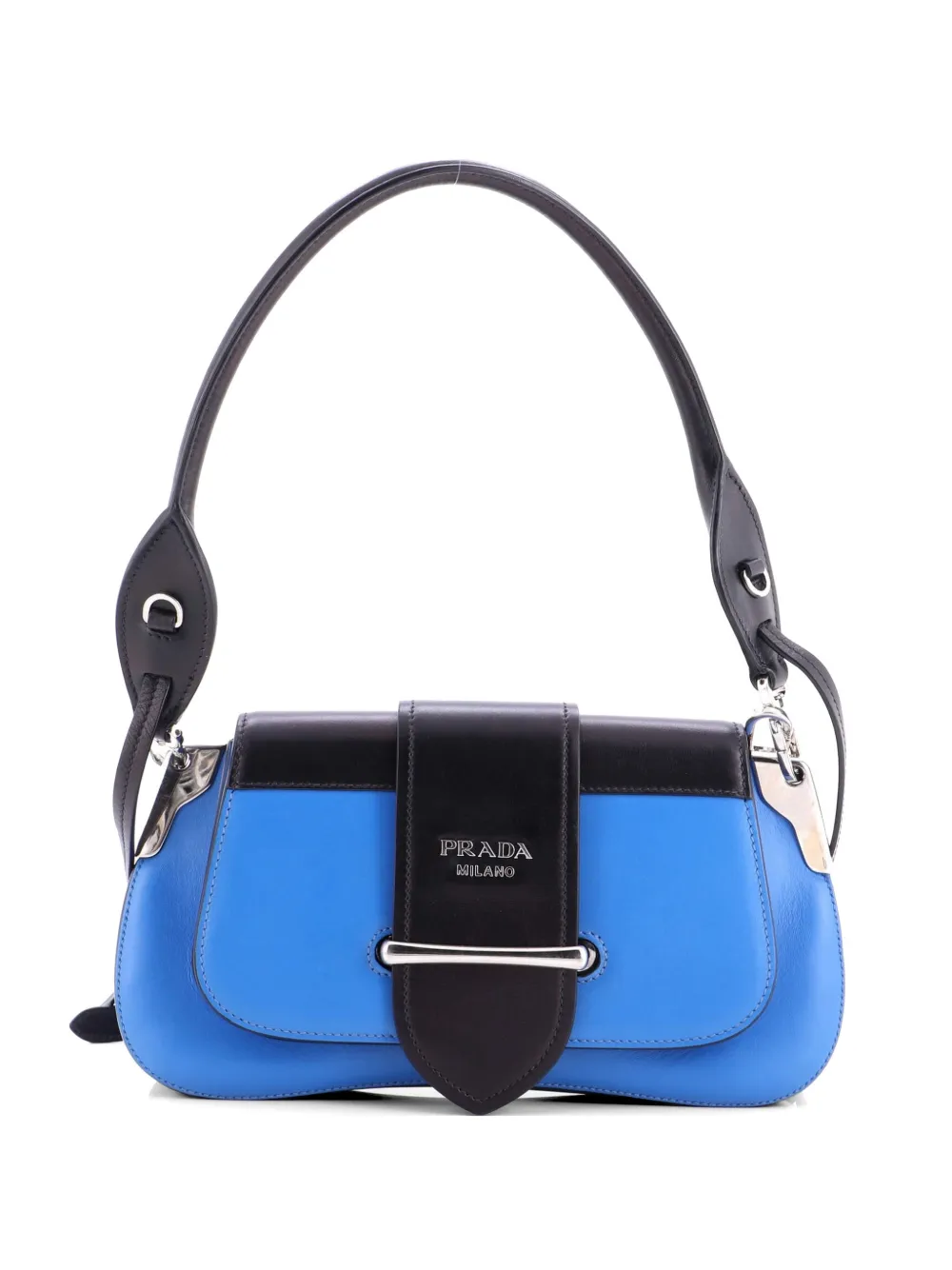 Prada Pre-Owned Sidonie City Calf Medium shoulder bag - Blu