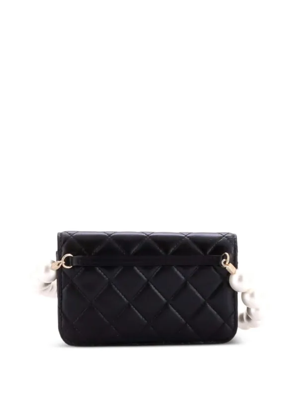 CHANEL Pre-Owned パール ストラップ クラッチ ウィズ チェーン 