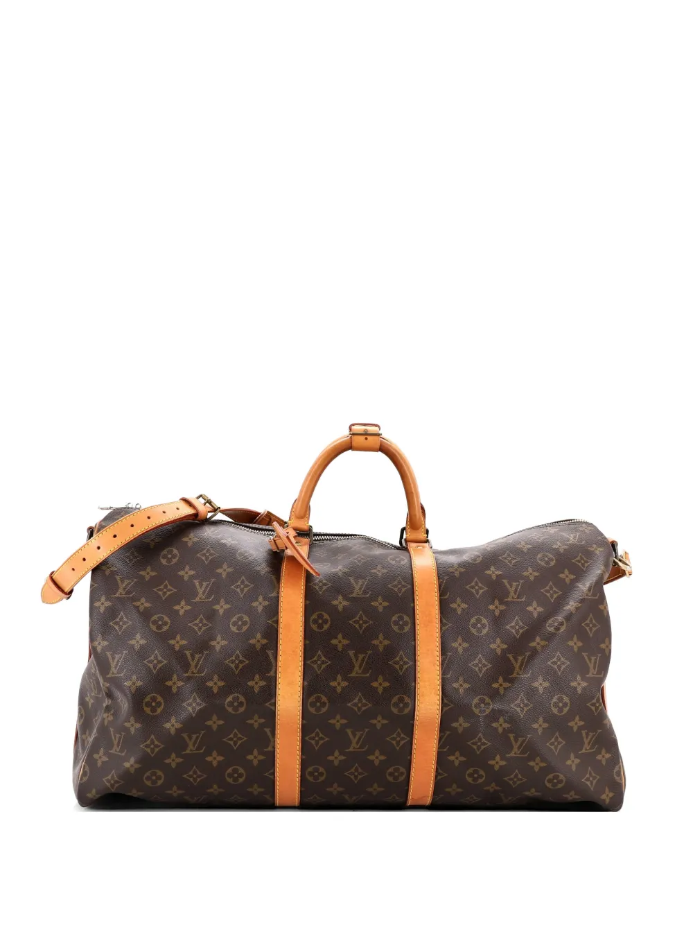 Louis Vuitton Pre-Owned Keepall Bandouliere Bag Monogram Canvas 55 travel bag - Marrone