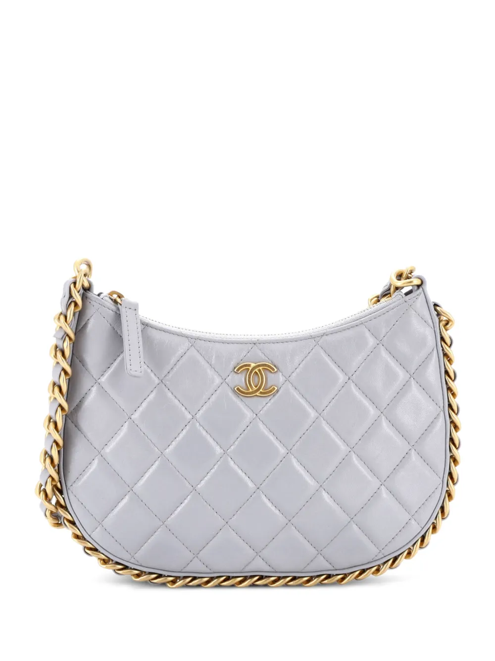 CHANEL Pre-Owned Gesteppte Chain Around Hobo-Tasche mit CC - Grau