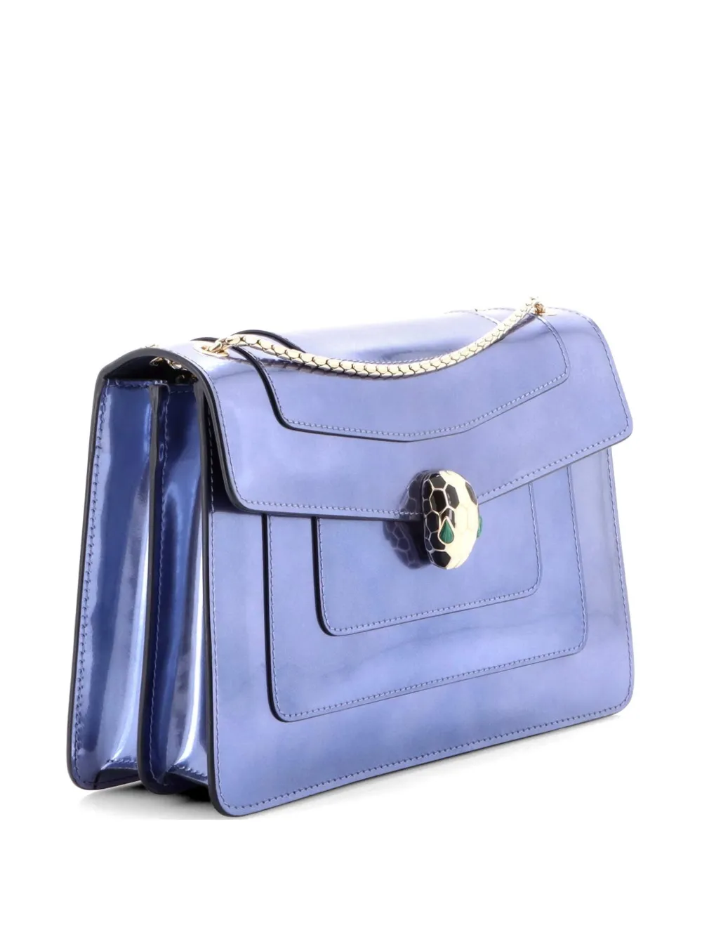 Bvlgari Pre-Owned Serpenti Forever Patent Medium shoulder bag - Viola