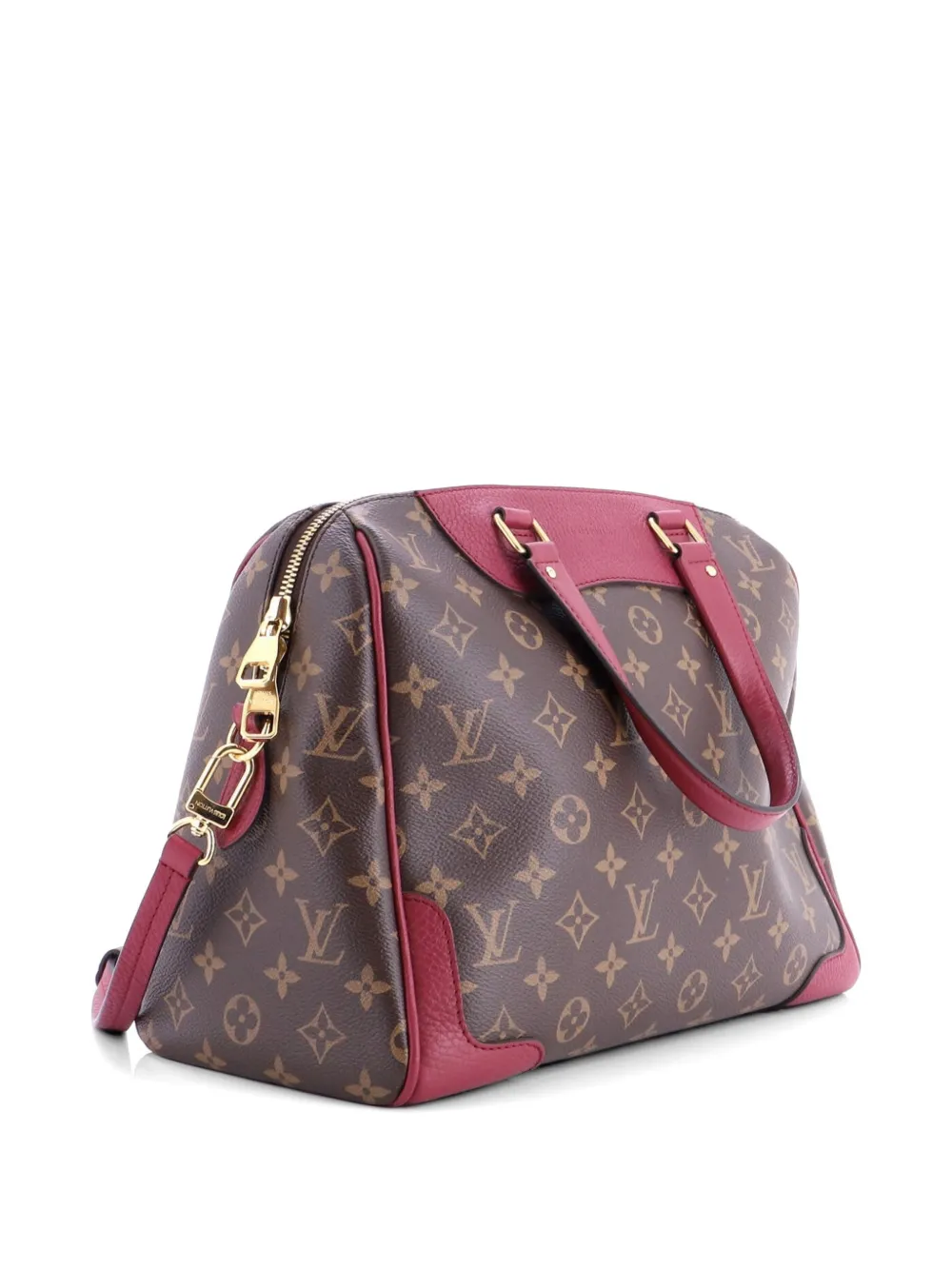 Louis Vuitton Pre-owned Retiro NM Handbag Monogram Canvas and Leather Satchel in Red, view 3
